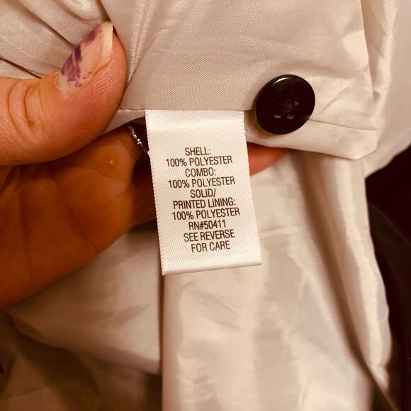 Croft and Barrow Womens Black Springtime Jacket Striped Interior | NWT | Medium - Picture 5 of 7